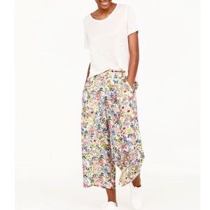 HM Floral Pull On Cropped Paper Bag Pants.